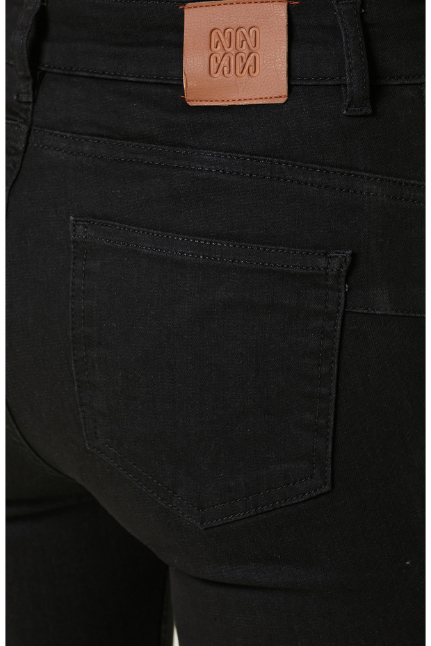 Siyah Denim Pantolon - 4