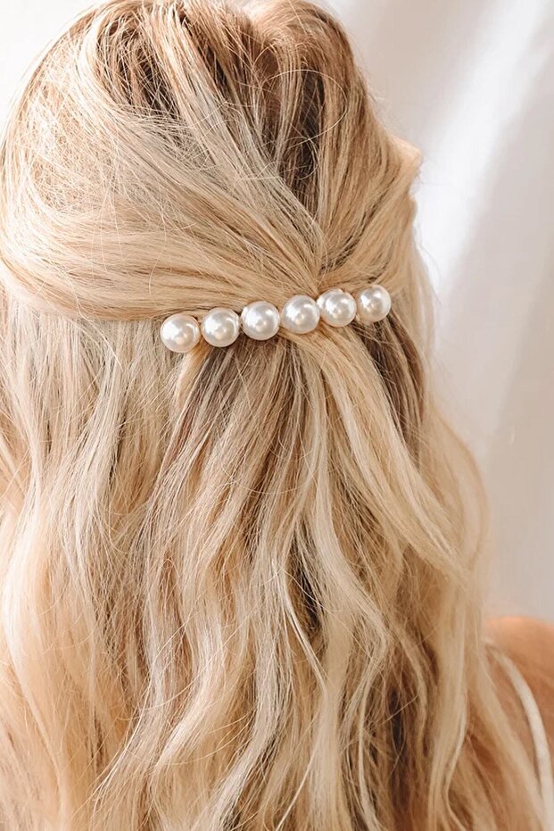 مشبك تلقائي نسائي من Angel Pearls باللؤلؤ