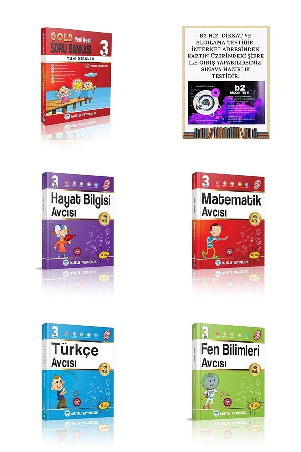 Mutlu Yayınları 3.sınıf Avcı 4'lü Set Ve B2 Dikkat Testi - 1