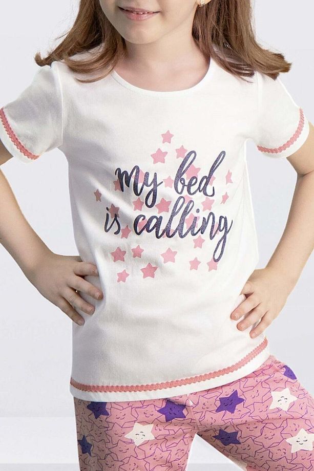 109-1 Kısa Kollu Kız Çocuk Pijama Takımı - 6