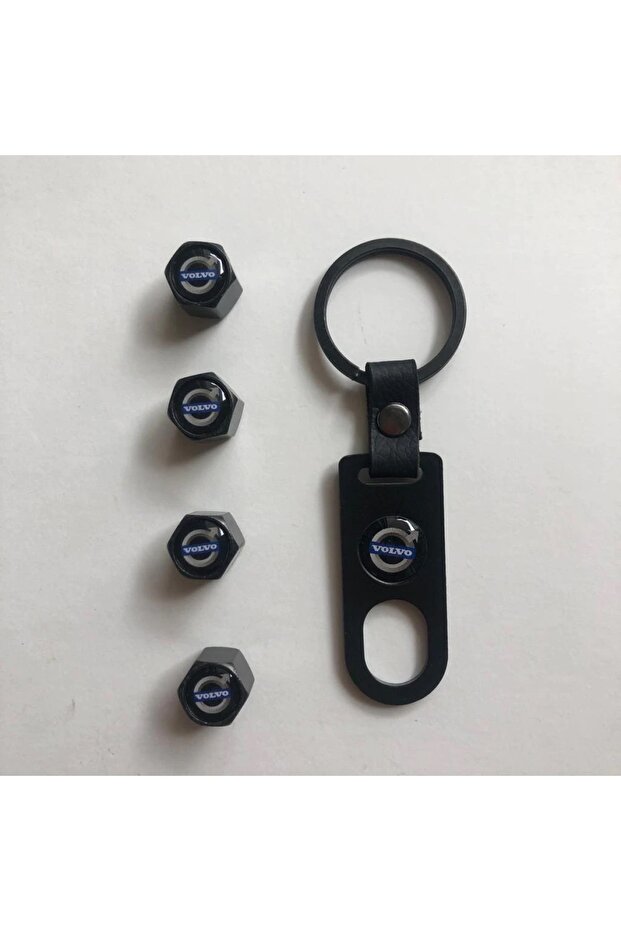 Volvo C30 2006-2013 Stainless Steel Valve Cover and Keychain Set
