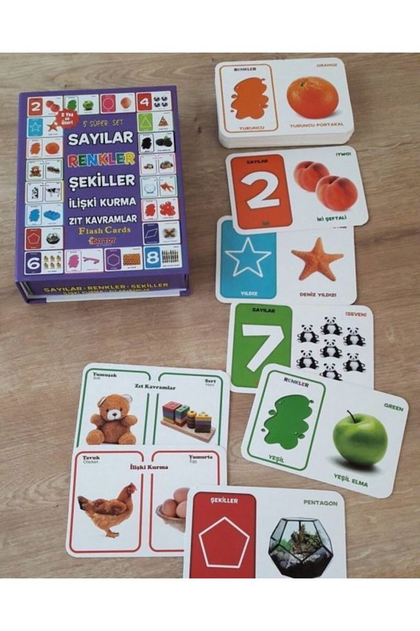 Diytoy Eğitici Sayılar Şekiller Renkler Ilişki Kurma Zıt Kavramlar - 2