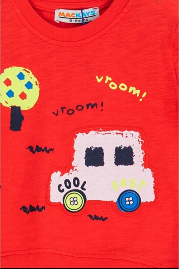 بدلة مطبوعة على شكل سيارة للأولاد - 2