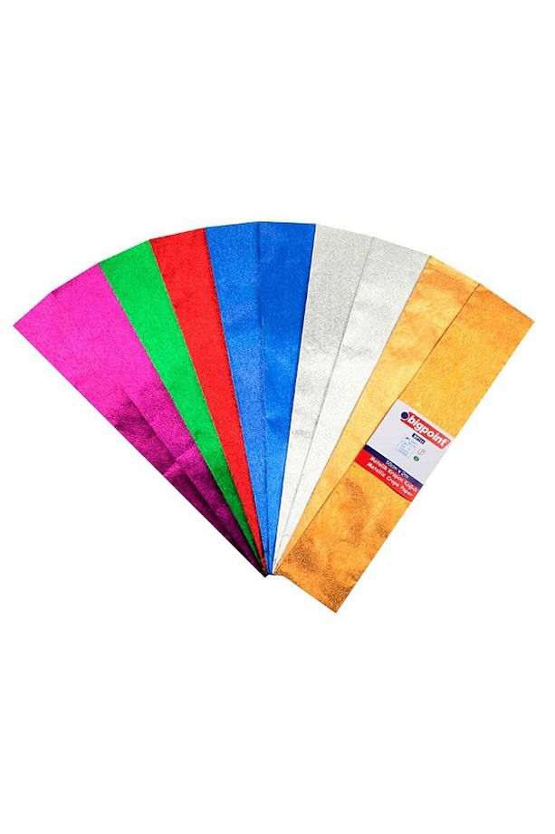 Metalik Krapon Kağıdı 2 metre 10'lu Karışık Poşet - 1