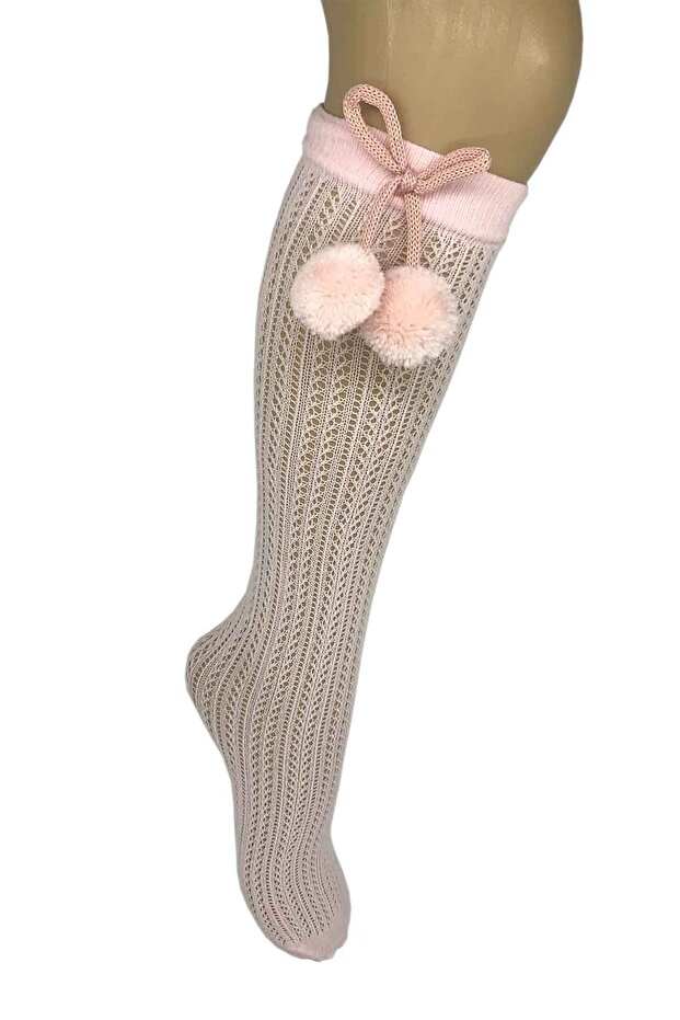 Children's Knee Socks with Fairy Pompom Accessories