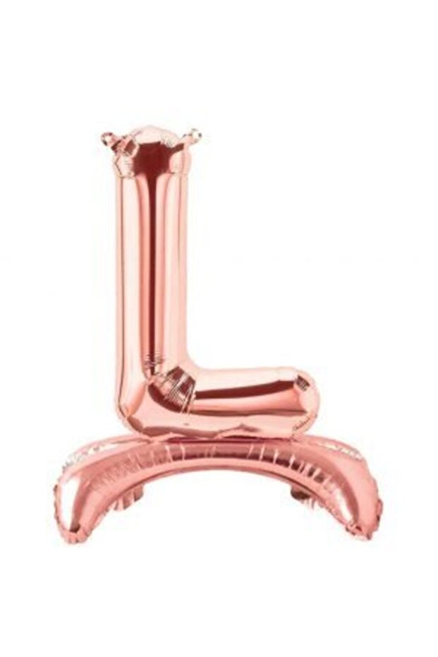 Standing Rose Gold L Letter Foil Balloon