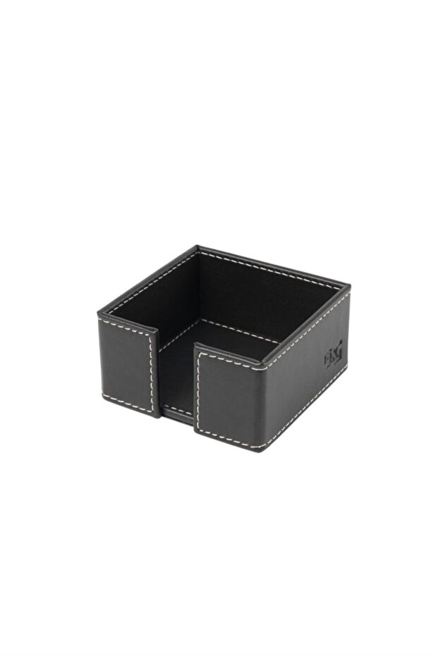 Cube Notepad Holder Artificial Leather Desktop 10x10x5 Cm - 2