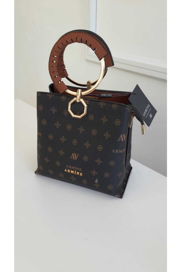 Women's Printed Black Color Bag 260