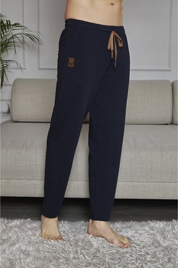 بيجامة قطنية ممشطة ذات قاع واحد رفيعة وكبيرة - 1