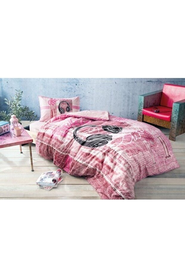Pink Single Ranforce Duvet Cover Set