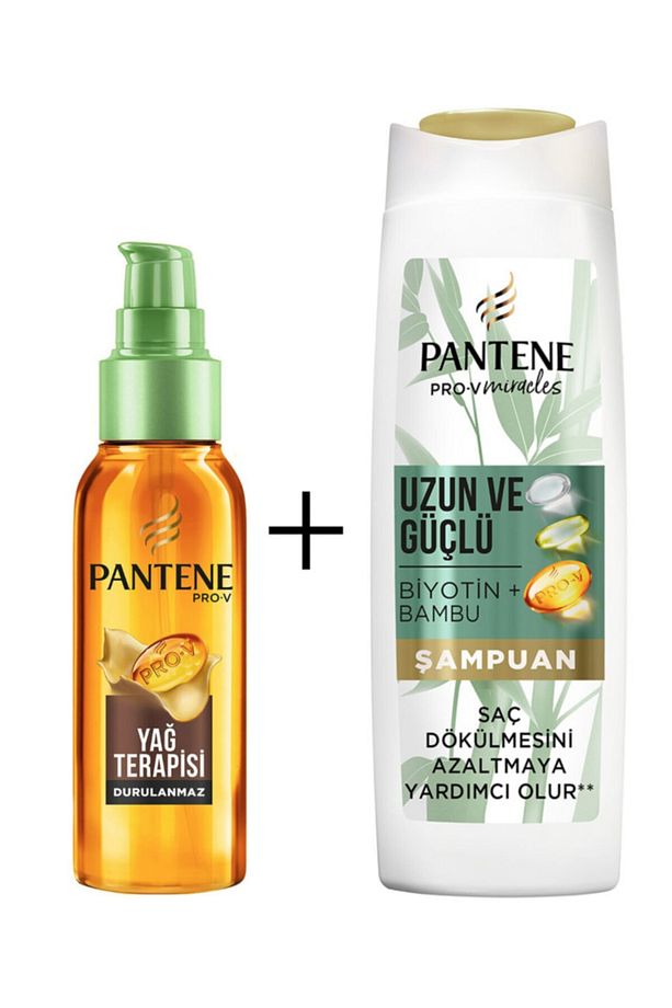 Uzun Ve Güçlü Şampuan, Bambu Ve Biyotinli 400 ml + Doğal Sentez Saç Bakım Serumu Elixir 100 ml - 1