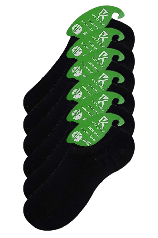 Men's Black Seamless Bamboo Ballerina Socks Set of 6