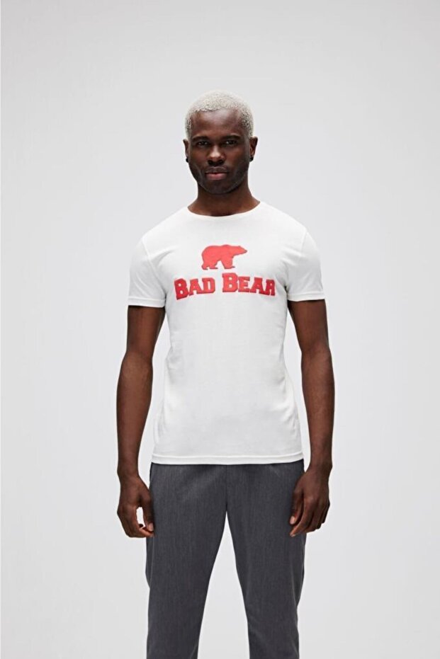 Men's T-shirt Tee Red-white 19.01.07.002-offwhitered