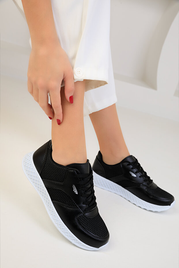 Siyah Kadın Sneaker 17166 - 3