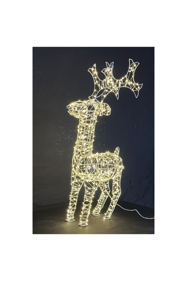 Led Işıklı Metal Geyik Dekor