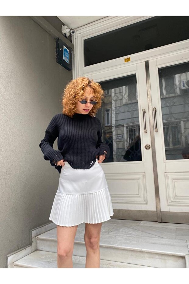 PİLELİ MİNİ ETEK - 1