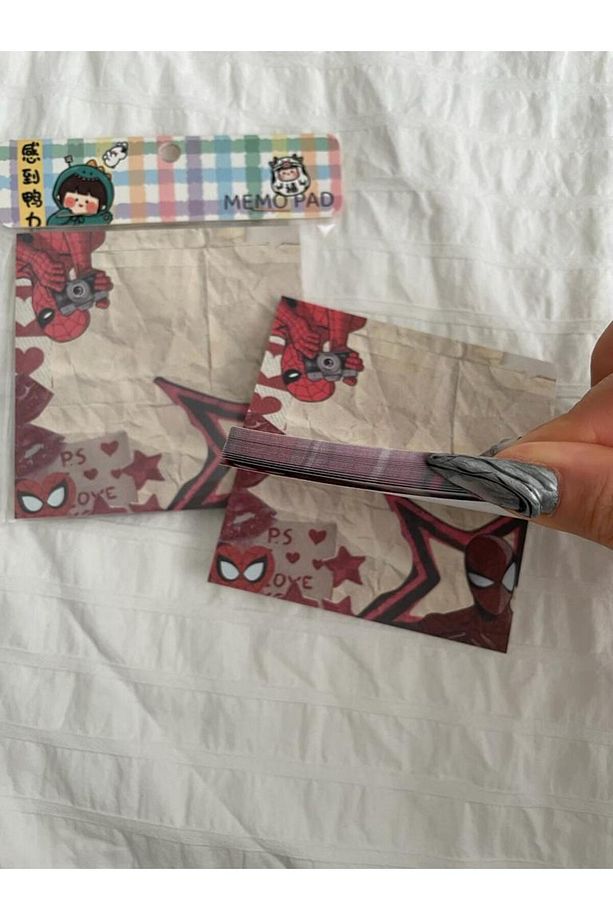 Aesthetic Spider Memo Pad Kare Not Defteri - 3