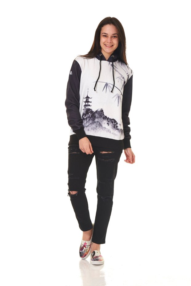 Women's Printed Hooded Sweatshirt