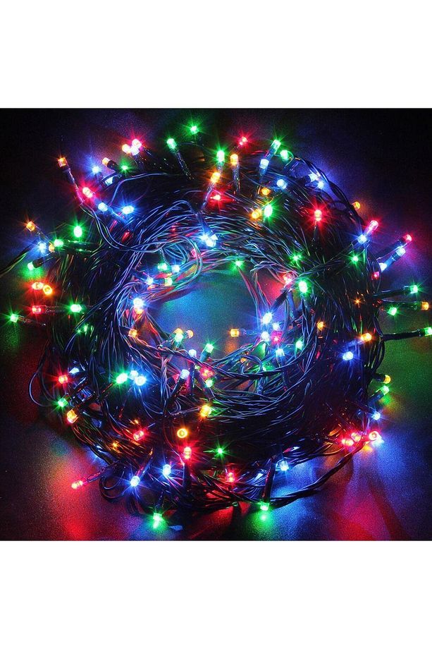 10 Metre Fişli Siyah Kablo RGB Çok Renkli Led Aydınlatma Yılbaşı Orgnaizasyon Aydınlatma - 2