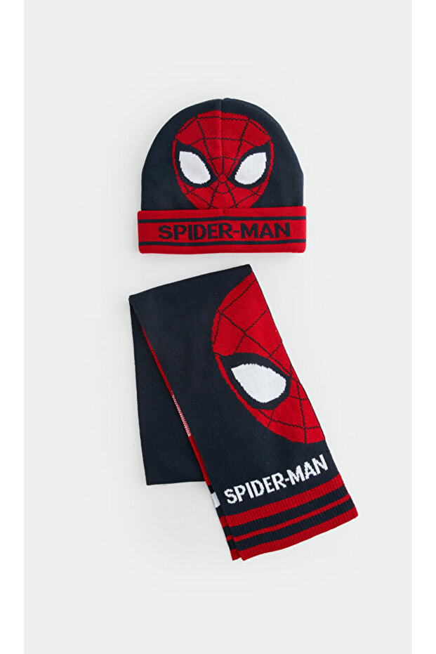 LCW ACCESSORIES Spiderman Printed Boy's Scarf and Beret