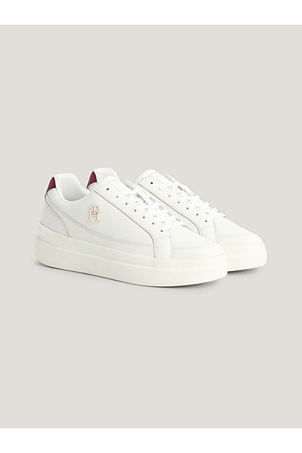 Elevated Leather Cupsole Trainers - 1