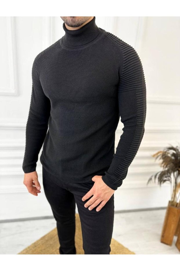 Sweater Natural Cotton Knitwear Turtleneck Turtleneck Sweater