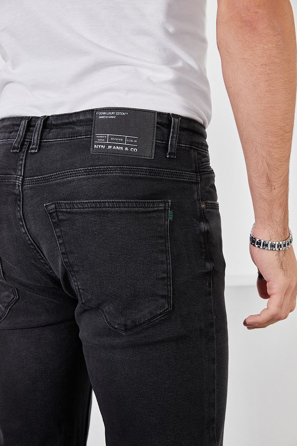 RAHAT KESİM ERKEK KOT ŞORT JEANS - 4