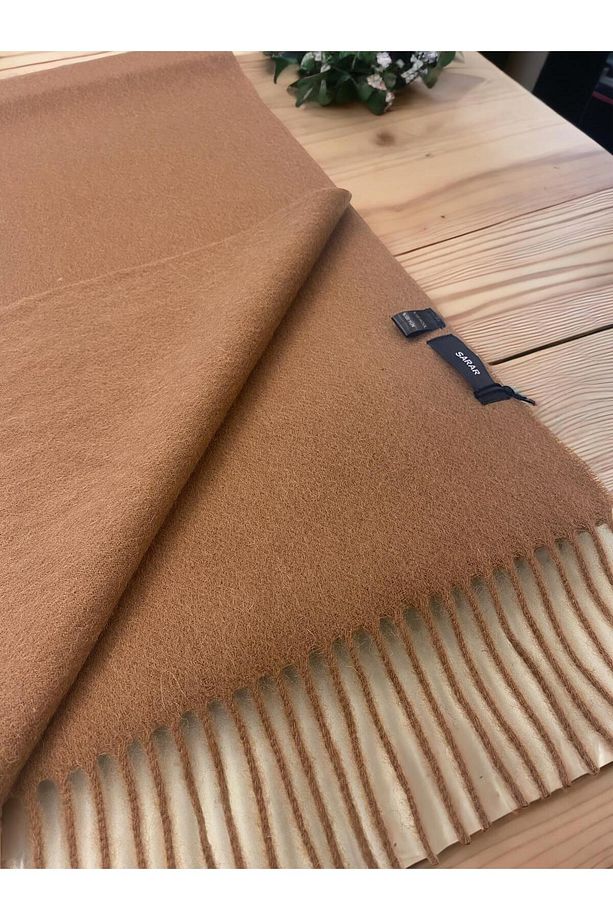 %100 Yün Camel Kaşkol - 3