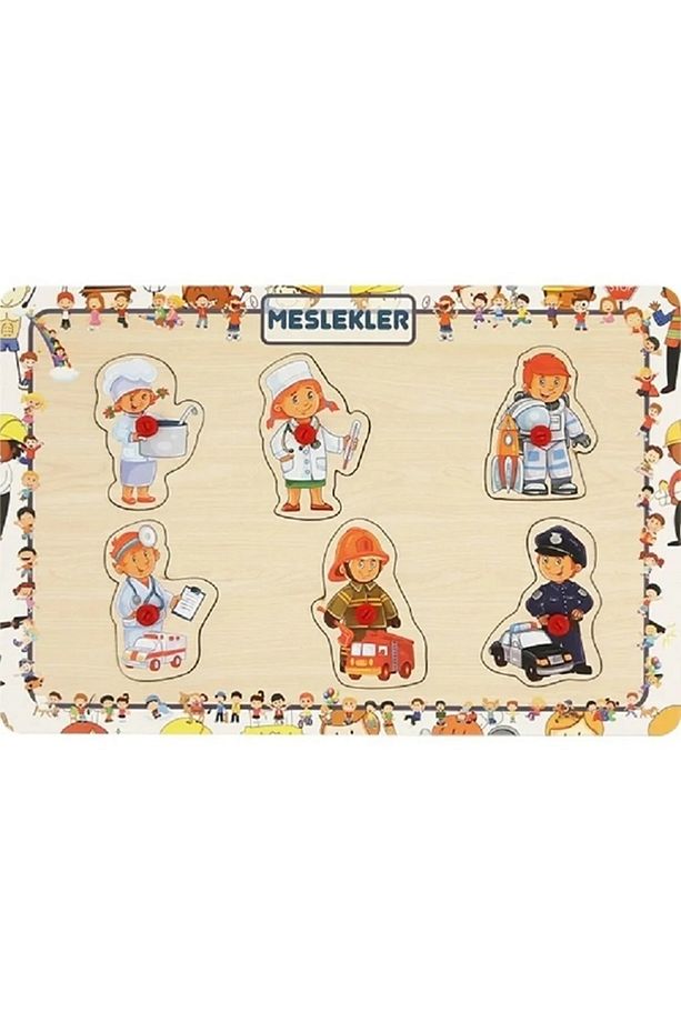 Tutmalı Ahşap Puzzle Meslekler - 1