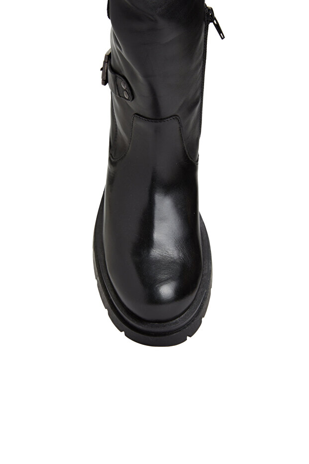Siyah Kadın Deri Bot - 4