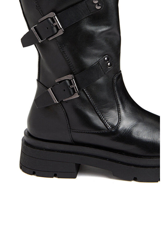 Siyah Kadın Deri Bot - 6