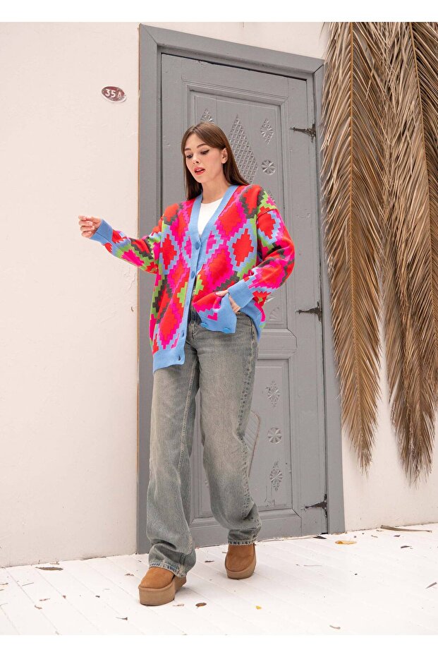 Patterned Cardigan - 3