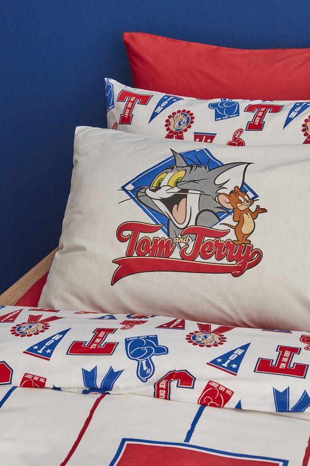 Tom ve Jerry Time To Shool %100 Pamuk Tek Kişilik Nevresim Takımı - 6