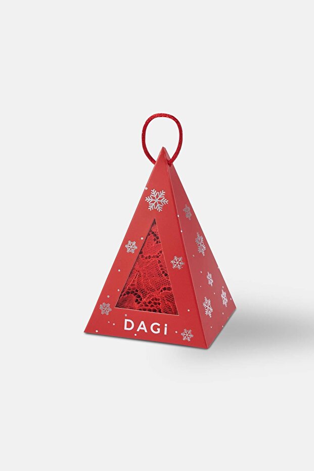 Kırmızı Dantelli Strıng Külot - 8