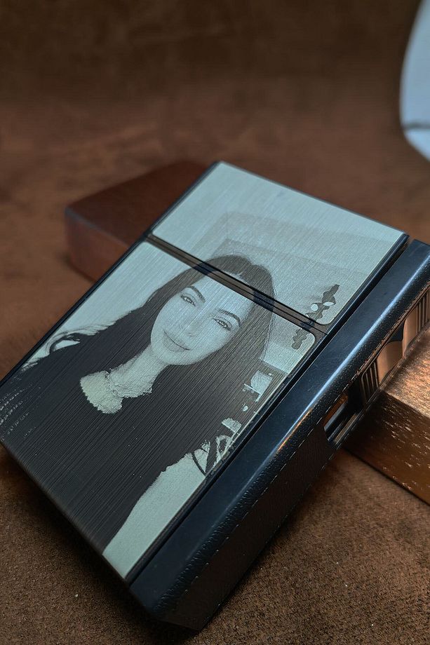 Usb Şarjlı Elektronik Çakmak Müslüm Baba Sigara Paketi Muhafaza Kutusu Kişiye Özel - 3