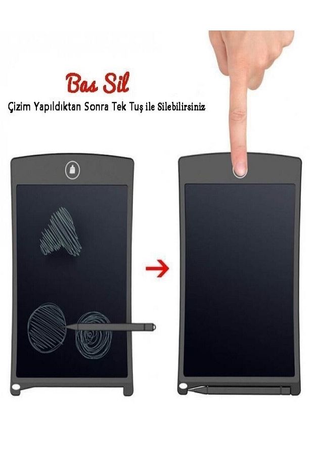 Tablet Lcd 8.5 Inç Dijital Kalemli Çizim Yazı Tahtası Grafik Not Yazma Eğitim Tableti-mavi - 4
