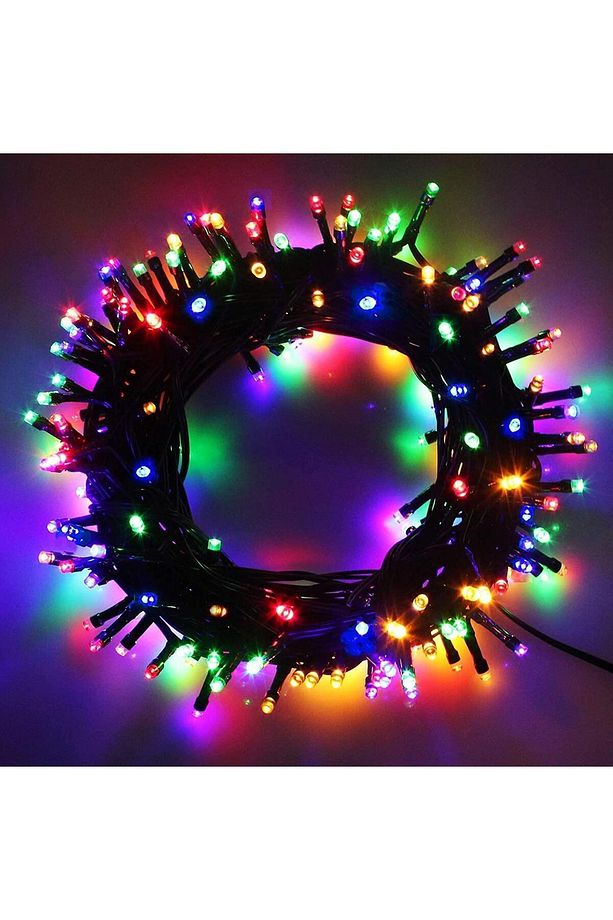 10 Metre Fişli Siyah Kablo RGB Çok Renkli Led Aydınlatma Yılbaşı Orgnaizasyon Aydınlatma - 1