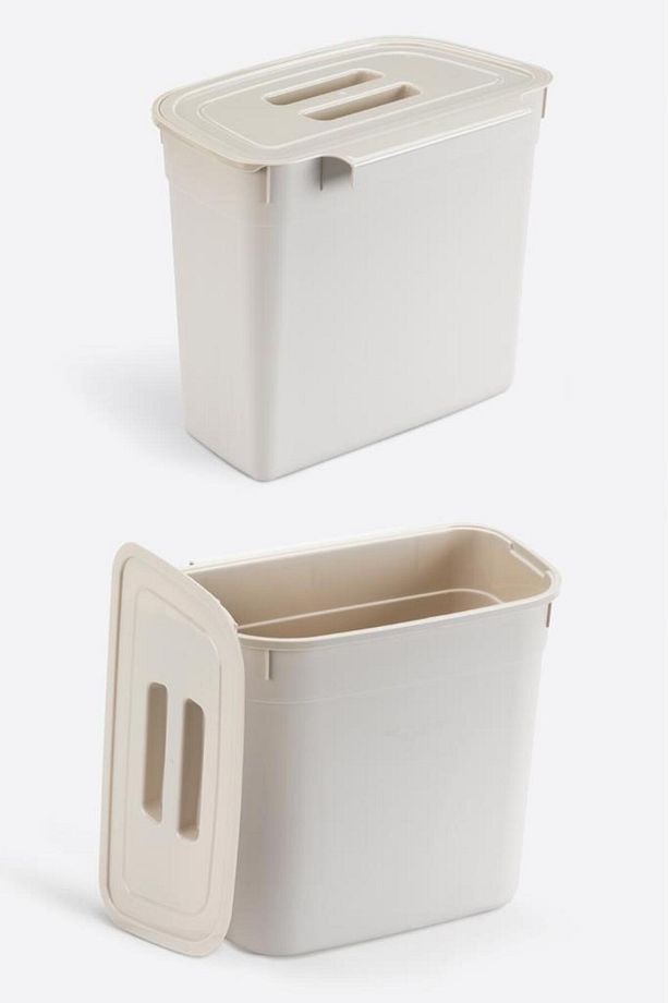 Dolap İçi Kapaklı Asılabilir Çöp Kovası, Dolap Kapağı Askılı Çöp Kutusu 7 litre - 2
