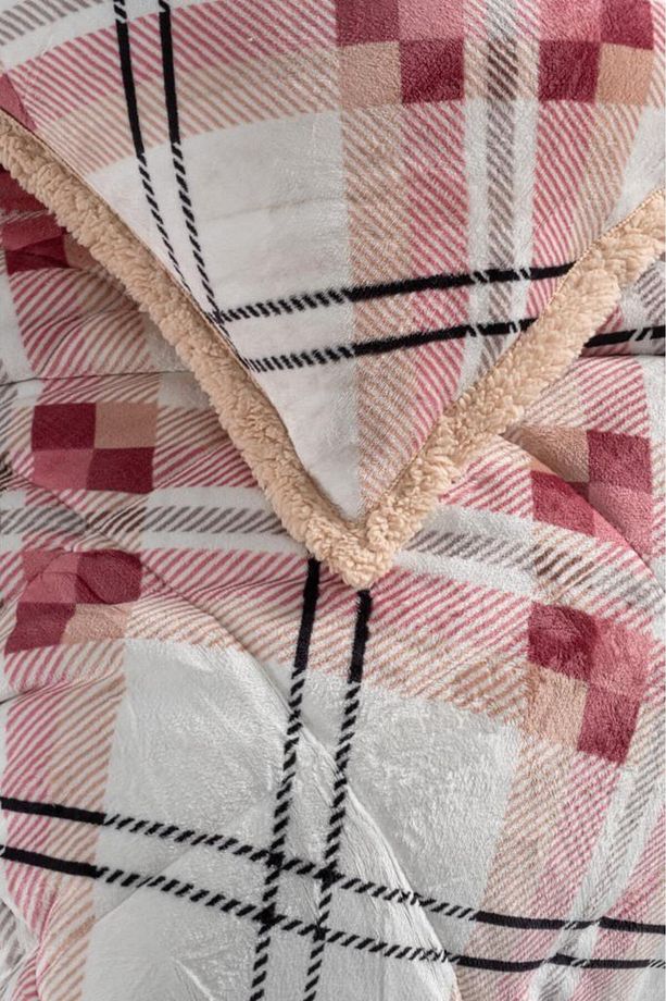 Tek Kişilik 2 Parça Desenli Battaniye Seti / 180x230 Cm 1 Adet Yorgan 1 Adet 50x70 Yastık - 3