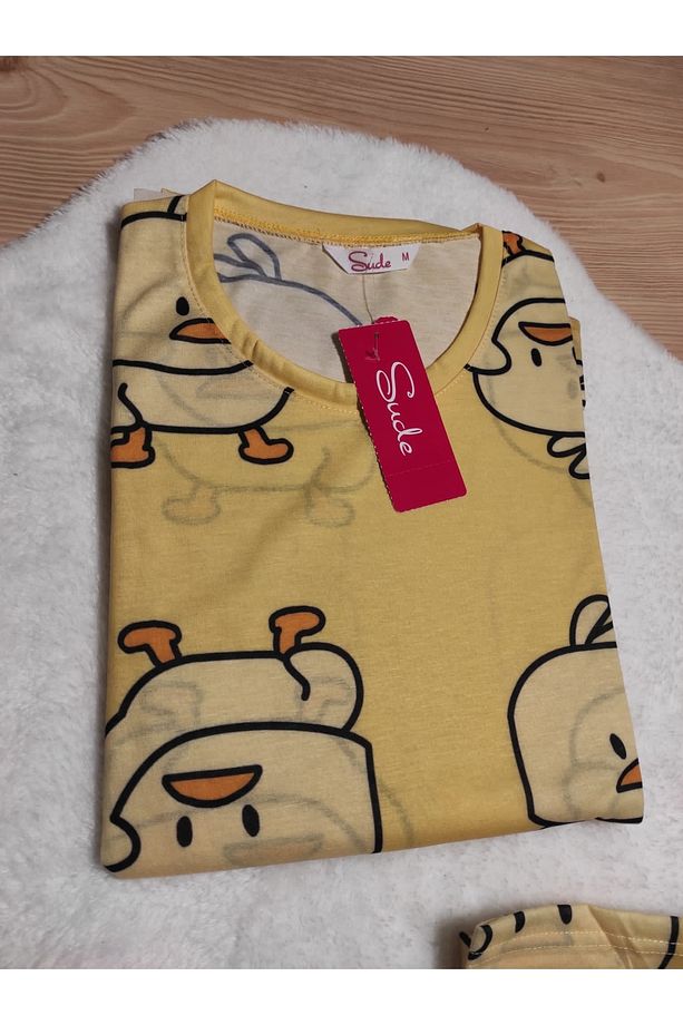 Civciv Baskılı Pamuklu Pijama Takımı - 3