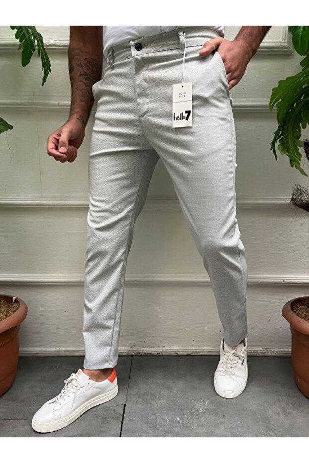 Men's Slimfit Lycra Relaxed Fit Linen Trousers