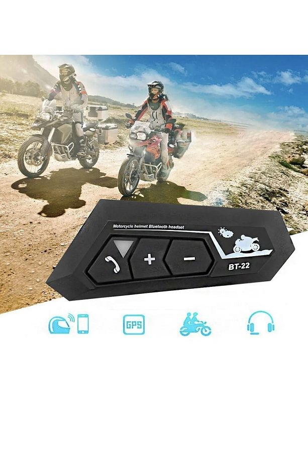 Bt Intercom Motor Kurye Kask Bluetooth Uyumlu Kulaklık Motosiklet Kulaklık 5.0 Bluetooth - 1