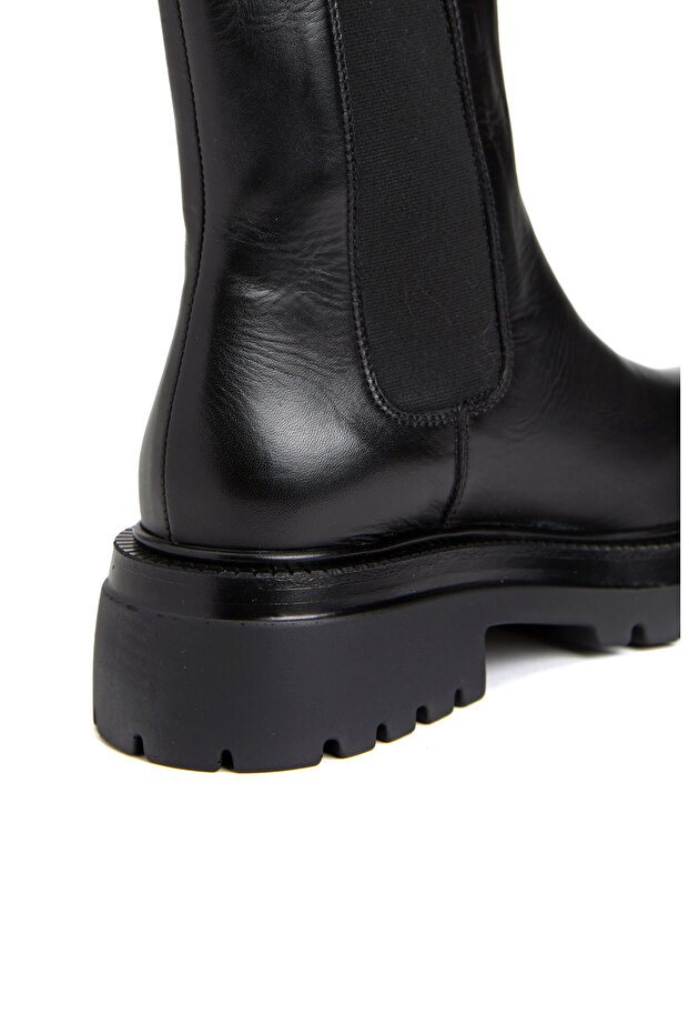 Siyah Kadın Deri Bot - 6