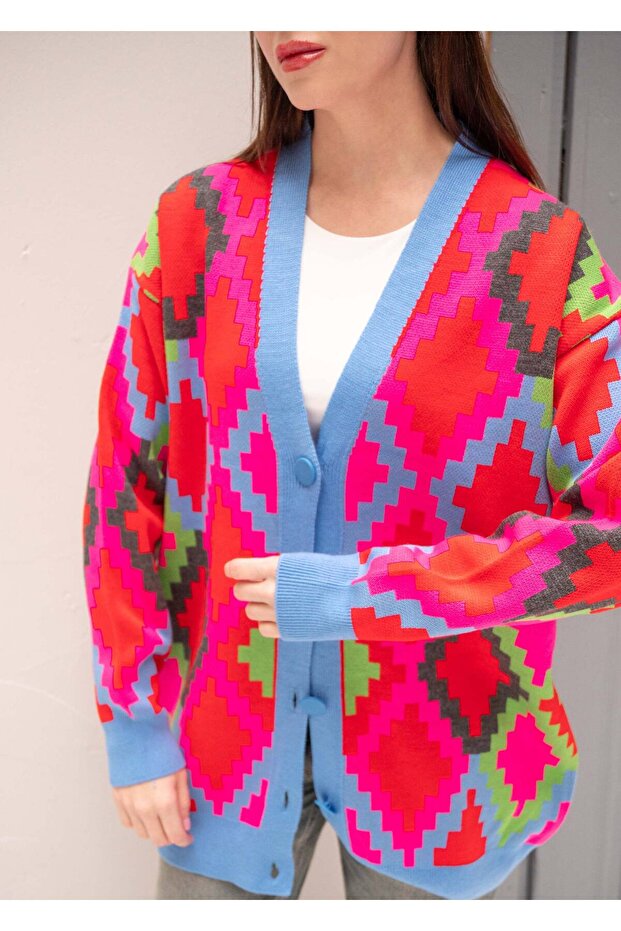 Patterned Cardigan - 2