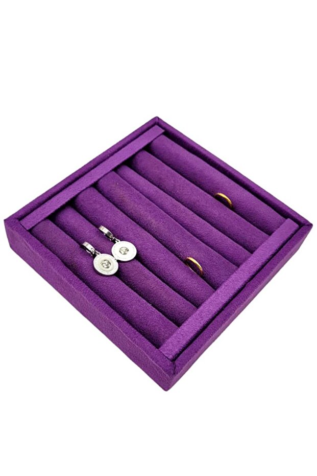 New Local Small Size Suede Hot Dog Purple Ring Earring Piercing Stand (Aydindecor)