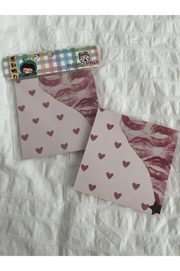 Coquette Heart Memo Pad Kare Not Defteri - 1