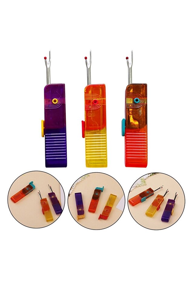 Buttonhole Opener Seam Ripper Folding with 3 Spare Mouths