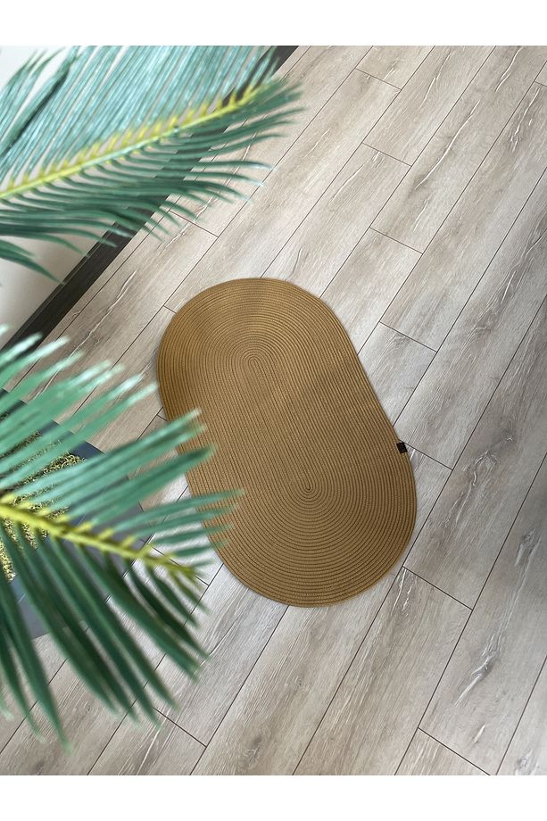 Jüt, Desenli Kapı Önü, Paspas, Banyo Paspası, Balkon Paspası Düz Desen Hasır Görünümlü Paspas - 1