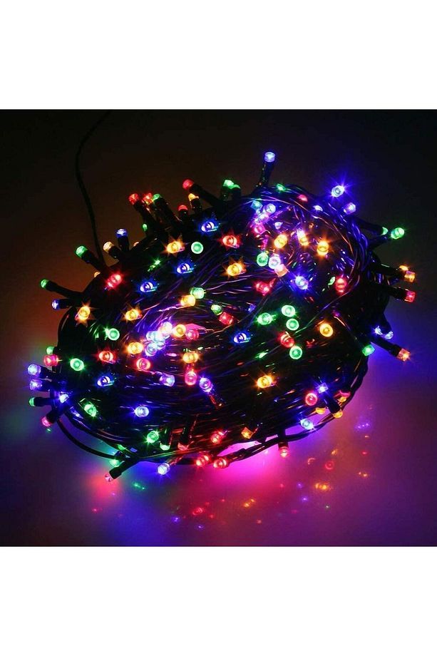 10 Metre Fişli Siyah Kablo RGB Çok Renkli Led Aydınlatma Yılbaşı Orgnaizasyon Aydınlatma - 3