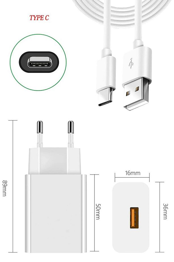 22.5 Watt Typ-c Fast Qualcom Turbo Hızlı %100 Uyumlu Şarj Aleti Seti - 5